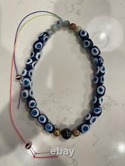 Native American Old Trade Necklace, Plains Indian Beads, TigerEye, Jasper, Quartz