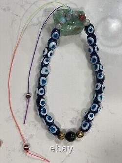 Native American Old Trade Necklace, Plains Indian Beads, TigerEye, Jasper, Quartz