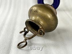 Old Antique Hand Crafted Brass Water Pot Lota south Indian Kamandal Friar