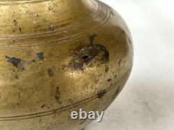 Old Antique Hand Crafted Brass Water Pot Lota south Indian Kamandal Friar