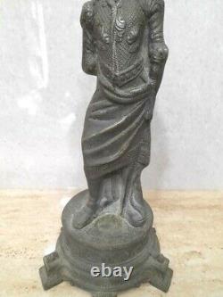 Old Antique Vintage Metal Two Side Lady & Man Statue Figurine Showpiece 38 cm