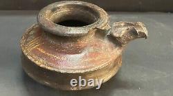 Old Antique Vintage Original Treble Painted Terracotta / Clay Pot