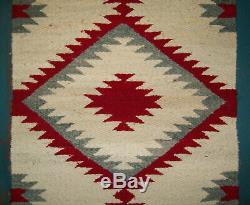Old Antique Vtg Navajo Saddle Rug Blanket Native American Indian Very Nice Cond