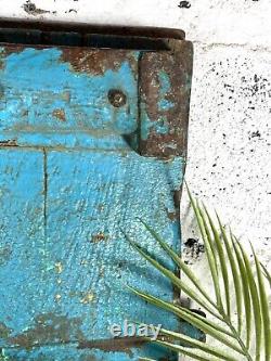 Old Pair Vintage Reclaimed Indian Wooden Iron Doors Shutters Garden Gates Screen