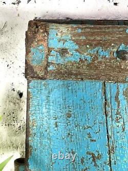 Old Pair Vintage Reclaimed Indian Wooden Iron Doors Shutters Garden Gates Screen