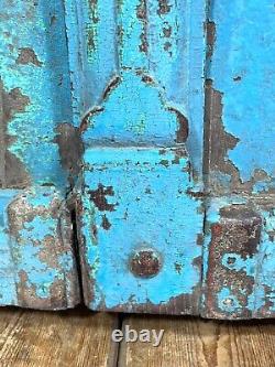 Old Pair Vintage Reclaimed Indian Wooden Iron Doors Shutters Garden Gates Screen