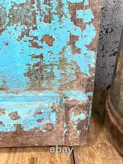 Old Pair Vintage Reclaimed Indian Wooden Iron Doors Shutters Garden Gates Screen