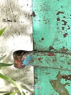 Old Pair Vintage Reclaimed Indian Wooden Iron Doors Shutters Garden Gates Screen