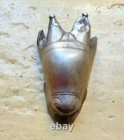 Old Vintage Antique Hand Craved Beautiful Silver Fine Nandi Cow Face / Head