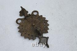Old Vintage Brass Handcrafted Engraved Kutch Jewellery Pendal NH1086