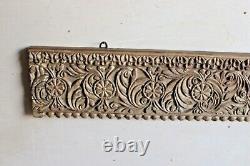 Old Vintage Hand Carved Wall Decor Panel Floral Carving Antique Home Decor BW-34