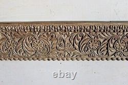 Old Vintage Hand Carved Wall Decor Panel Floral Carving Antique Home Decor BW-34