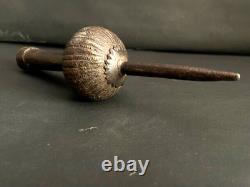 Old Vintage Indian Mughal Period Rare Fine Hand Engraved Iron Spear End Lance G2