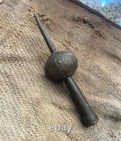 Old Vintage Indian Mughal Period Rare Fine Hand Engraved Iron Spear End Lance G2