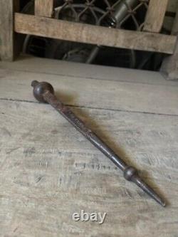 Old Vintage Indian Mughal Period Rare Fine Hand Engraved Iron Spear End Lance G3