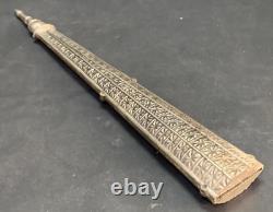Old Vintage Rare Hand Carved Mughal Period Metal Scabbard Sheath Cover