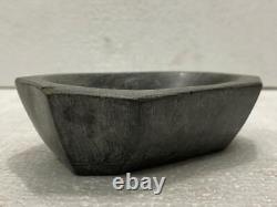 Old Vintage Rare Handmade Black Stone Mortar & Pestle For Spice / Medicine Grind