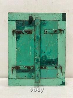 Old Vintage Rare Handmade Old Color Wall Hanging Wooden Window Door With Mirror