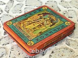 Old Vintage Rare Ramayan Brand Saffron Adv. Litho Print Tin Box, Collectible