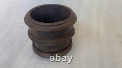 Old Vintage Rare Rich Patina Unique Handmade Cast Iron Bowl /spice Mortar Pot