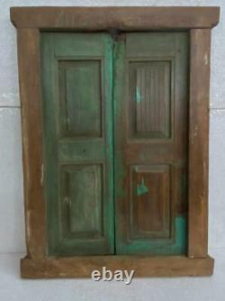 Old Vintage Rare Unique Handmade Fold-able Wooden Window Door