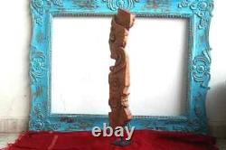 Old Wooden antique bracket on stand Wooden artware toda Vintage Floral Carve