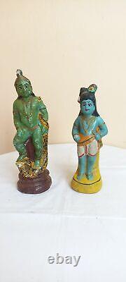 Old Young Lord Sri Krishna Antique Vintage Terracotta Pottery Statue Figure idol