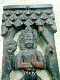 Old vintage Hanging Wooden Quality Very Old Radha Tara, God Carved Sculpture