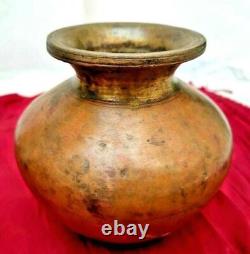 Original 1850's Old Vintage Antique Rare Ganga-Jamna Brass & Copper Water Pot