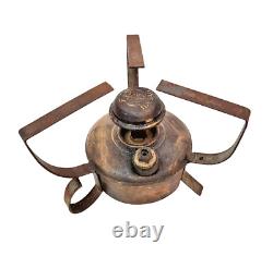 Original 1900's Old Antique Vintage Very Rare Brass Oil Lamp / Stove, Germany