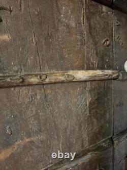 Pair of Antique Original Old Vintage Indian Doors Wood & Metal 180cm x 95cm