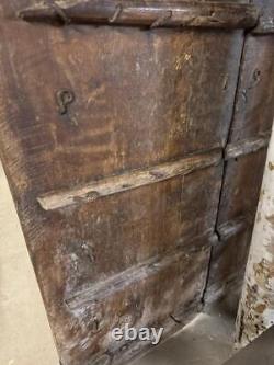 Pair of Antique Original Old Vintage Indian Doors Wood & Metal 180cm x 95cm