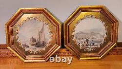 Pair of London Virtue & Co Limited Antique Prints of Dover and Thames Hand Color