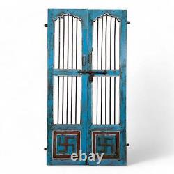 Pair of Vintage Indian Jali Doors Gates for Home and Garden