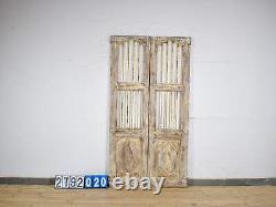 Pair of Vintage Indian Jali Doors Gates for Home and Garden