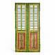 Pair Of Vintage Indian Jali Doors Gates With Hand Painted Design