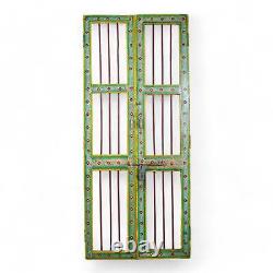 Pair of Vintage Indian Jali Doors Gates with Hand Painted Design