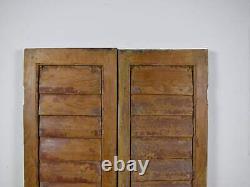 Pair of Vintage Indian Teak Hardwood Shutters