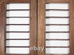 Pair of Vintage Rustic Indian Hardwood Garden Gate Doors (MILL 872/20)