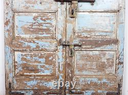Pair of Vintage Rustic Indian Hardwood Garden Gate Doors (MILL 872/4)