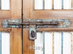 Pair of Vintage Rustic Indian Hardwood Garden Gate Doors (MILL 872/5)