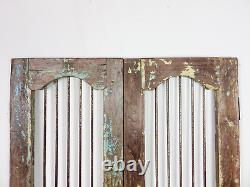 Pair of Vintage Rustic Indian Hardwood Garden Gate Doors (MILL 872/7)