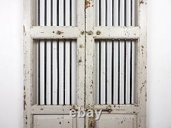 Pair of Vintage Rustic Indian Hardwood Garden Gate Doors (MILL-880/1) C8