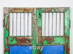 Pair of Vintage Rustic Indian Hardwood Garden Gate Doors (MILL-880/5) C8