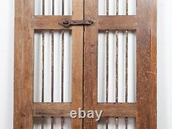 Pair of Vintage Rustic Indian Hardwood Garden Gate Doors (MILL-880/8) C8