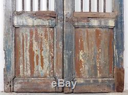 Pair of Vintage Rustic Indian Hardwood Garden Gate Doors (REF508)