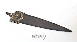 Rare 1800's Old Vintage Antique Iron & Brass Fine Hand Forged Spear Head Lance