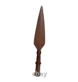 Rare 1850's Old Vintage Antique Iron Hand Forged Strong Solid Spear Head Lance