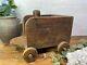 Rare Vintage Antique Colonial Indian Hardwood Childrens Toy Pull Along Cart