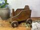 Rare Vintage Antique Colonial Indian Hardwood Childrens Toy Pull Along Cart